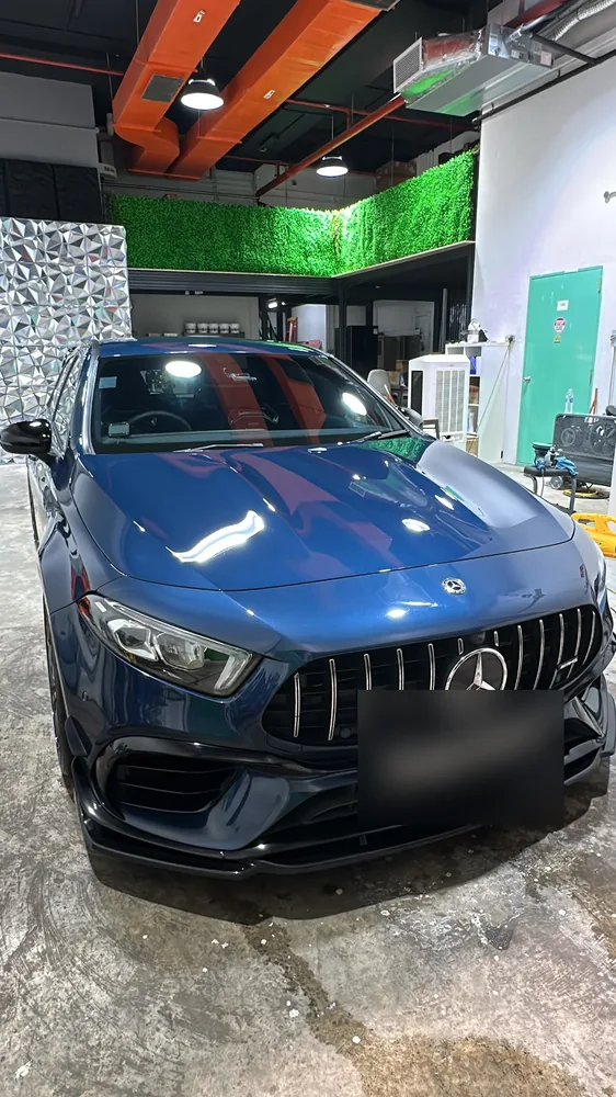 Blue Mercedes-AMG after paint correction