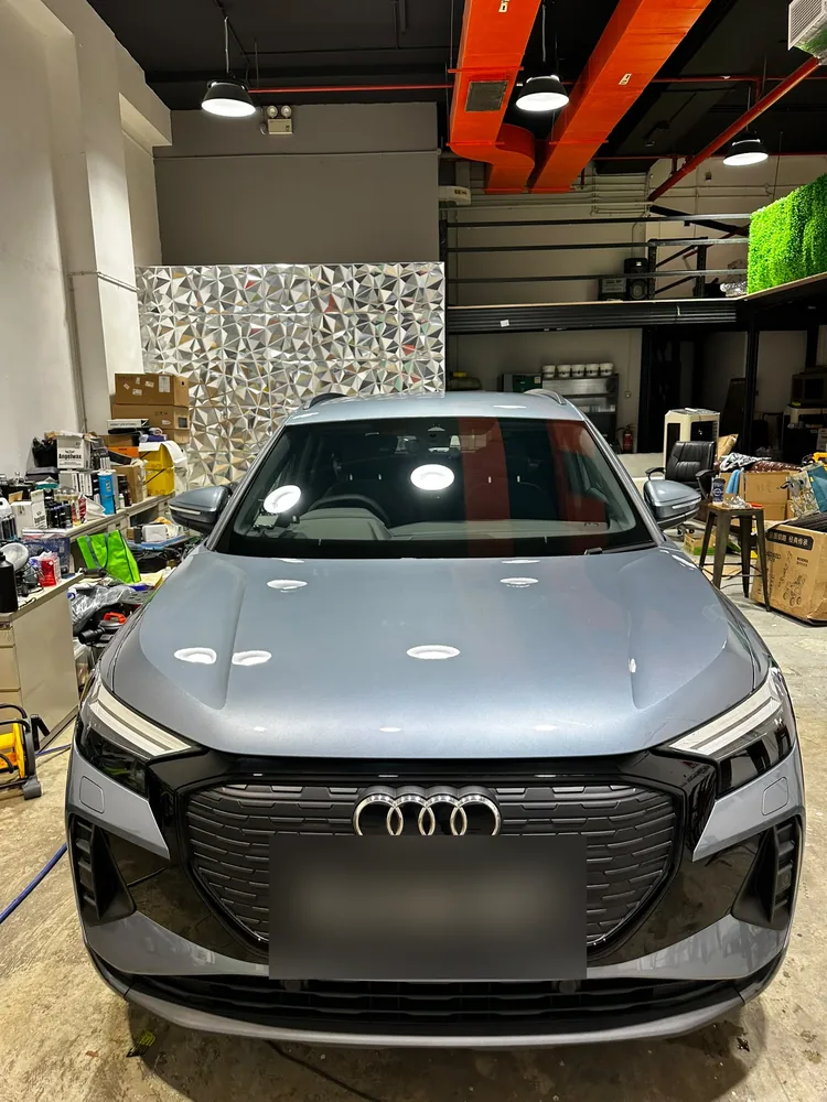 Grey Audi electric SUV after correction and coating