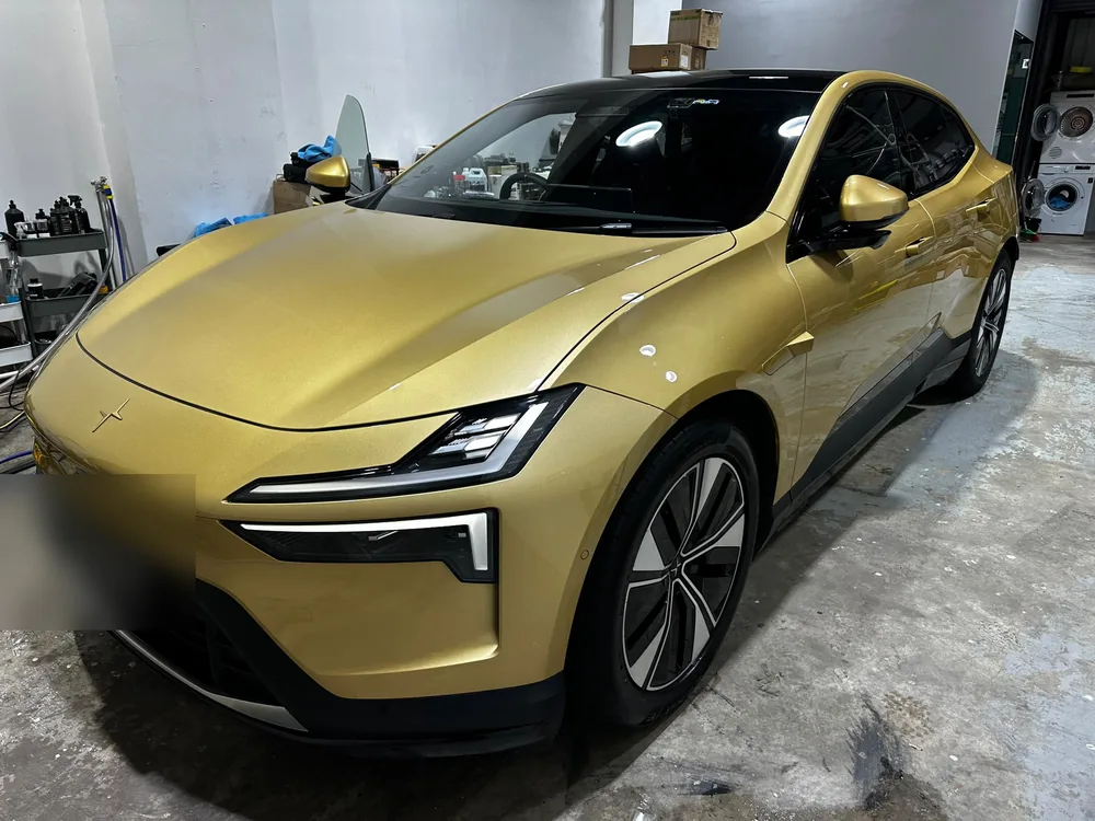 Polestar in gold after correction and coating