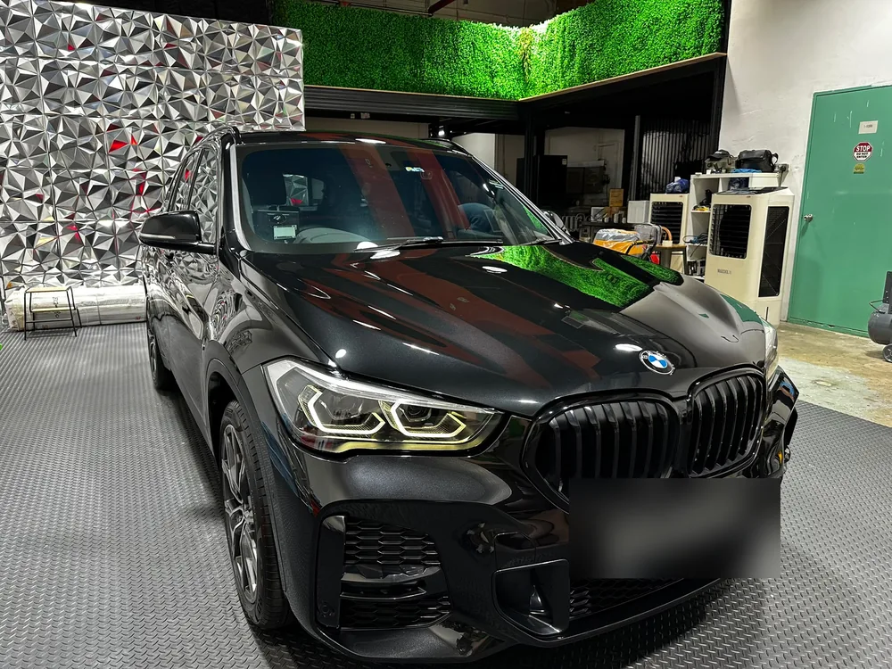 Black BMW SUV, corrected and ceramic coated